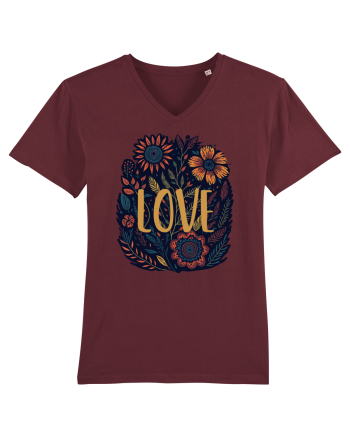 Love - flori boho Burgundy