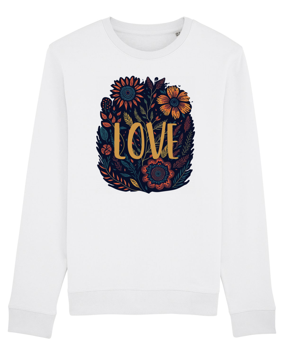Bluză mânecă lungă Unisex Rise White