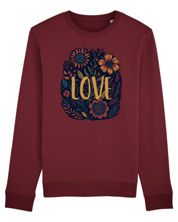 Love - flori boho Burgundy