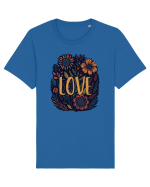 Love - flori boho Tricou mânecă scurtă Unisex Rocker