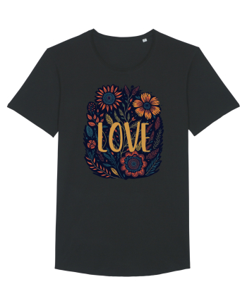 Love - flori boho Black