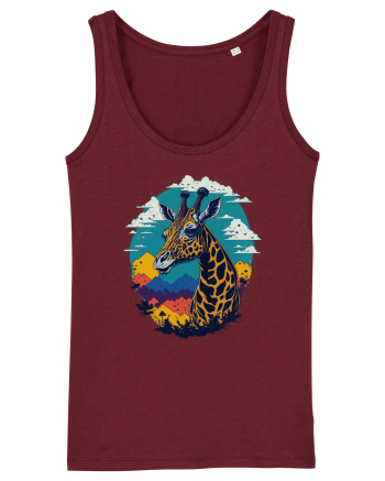 Girafa semiprofil Burgundy