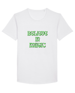 BELIEVE IN MAGIC Tricou mânecă scurtă guler larg Bărbat Skater