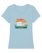 Vanlife Beach Tricou mânecă scurtă guler larg fitted Damă Expresser