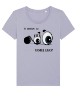 Te observ cu OCHIUL LIBER Tricou mânecă scurtă guler larg fitted Damă Expresser