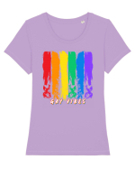 Gay Vibes Tricou mânecă scurtă guler larg fitted Damă Expresser
