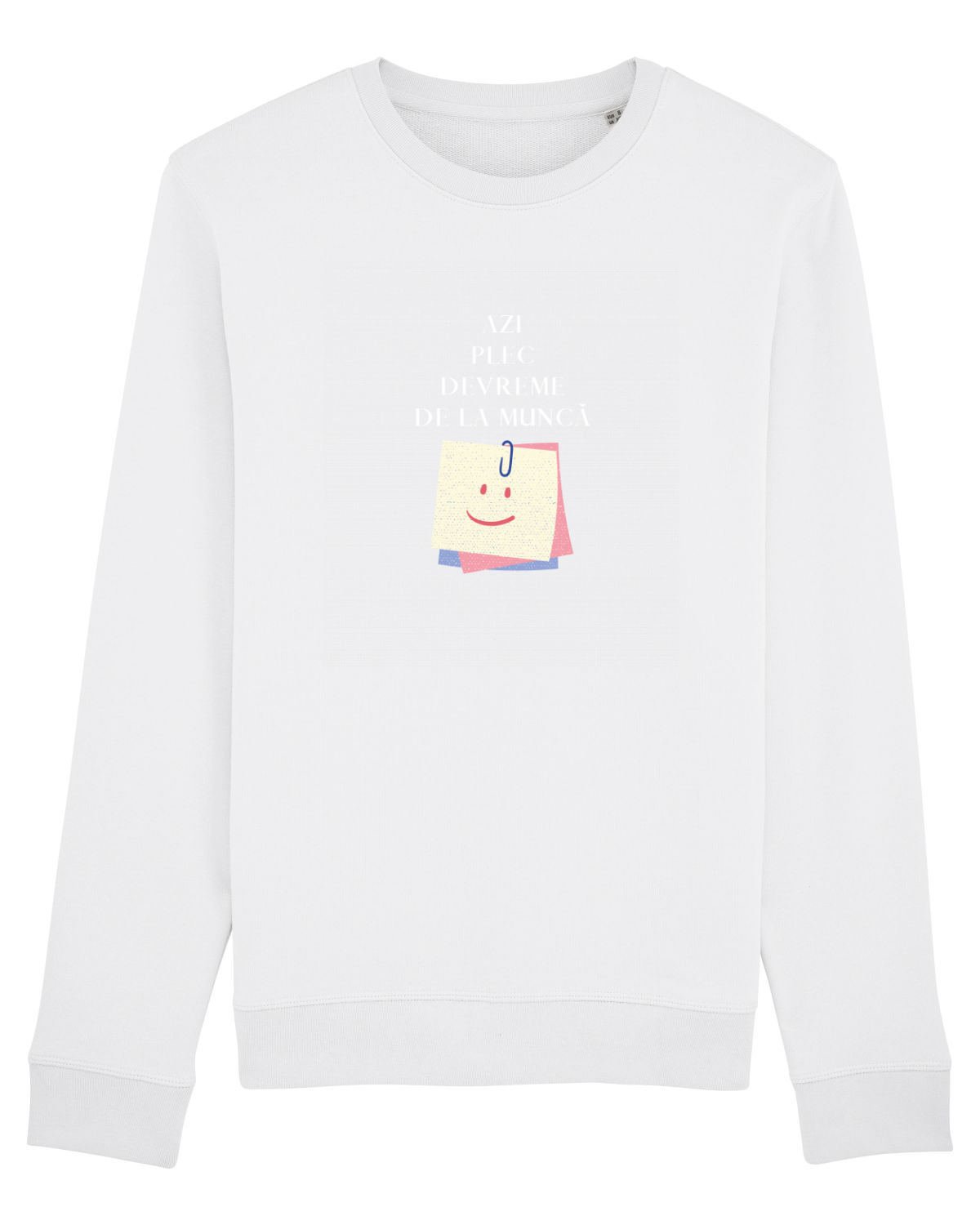 Bluză mânecă lungă Unisex Rise White