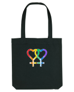 Lesbian Vintage Hearts Symbol Sacoșă textilă