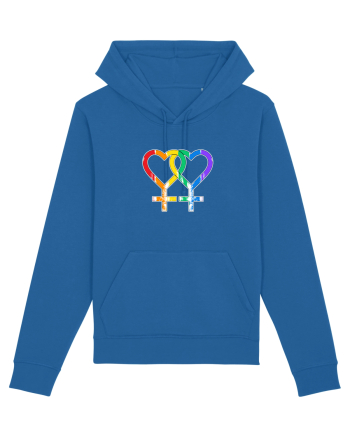 Lesbian Vintage Hearts Symbol Royal Blue