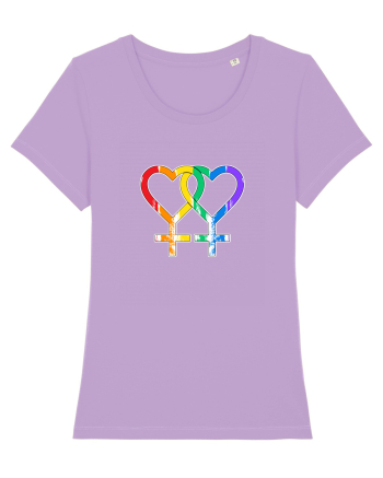 Lesbian Vintage Hearts Symbol Lavender Dawn