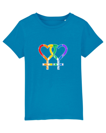 Lesbian Vintage Hearts Symbol Azur