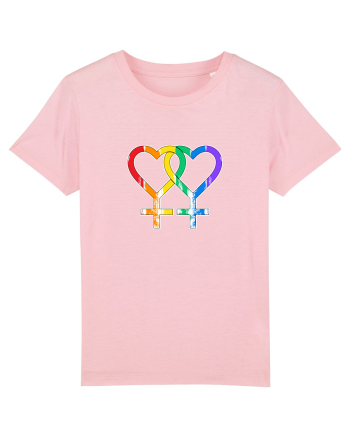 Lesbian Vintage Hearts Symbol Cotton Pink