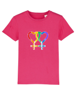 Lesbian Vintage Hearts Symbol Tricou mânecă scurtă  Copii Mini Creator
