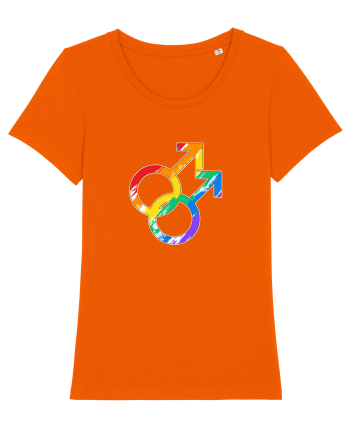 Gay Vintage Hearts Symbol Bright Orange