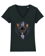French Bulldog Tricou mânecă scurtă guler V Damă Evoker
