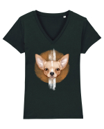 Chihuahua Tricou mânecă scurtă guler V Damă Evoker