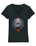 Silverback Gorilla Tricou mânecă scurtă guler V Damă Evoker