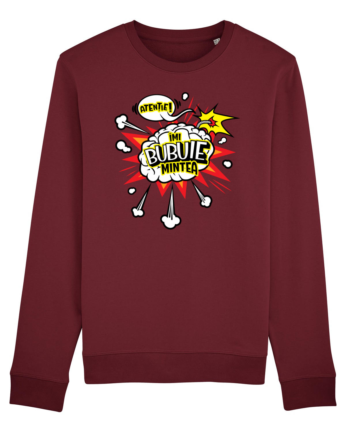 Bluză mânecă lungă Unisex Rise Burgundy