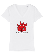 Ai dat de Dracu' Tricou mânecă scurtă guler V Damă Evoker