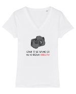 Când ți se spune că nu ai niciun obiectiv Tricou mânecă scurtă guler V Damă Evoker