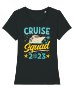 Cruise Squad 2023 Tricou mânecă scurtă guler larg fitted Damă Expresser