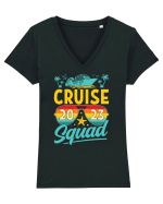 Cruise Squad 2023 Retro Glasses Tricou mânecă scurtă guler V Damă Evoker