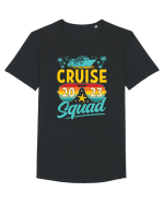 Cruise Squad 2023 Retro Glasses Tricou mânecă scurtă guler larg Bărbat Skater