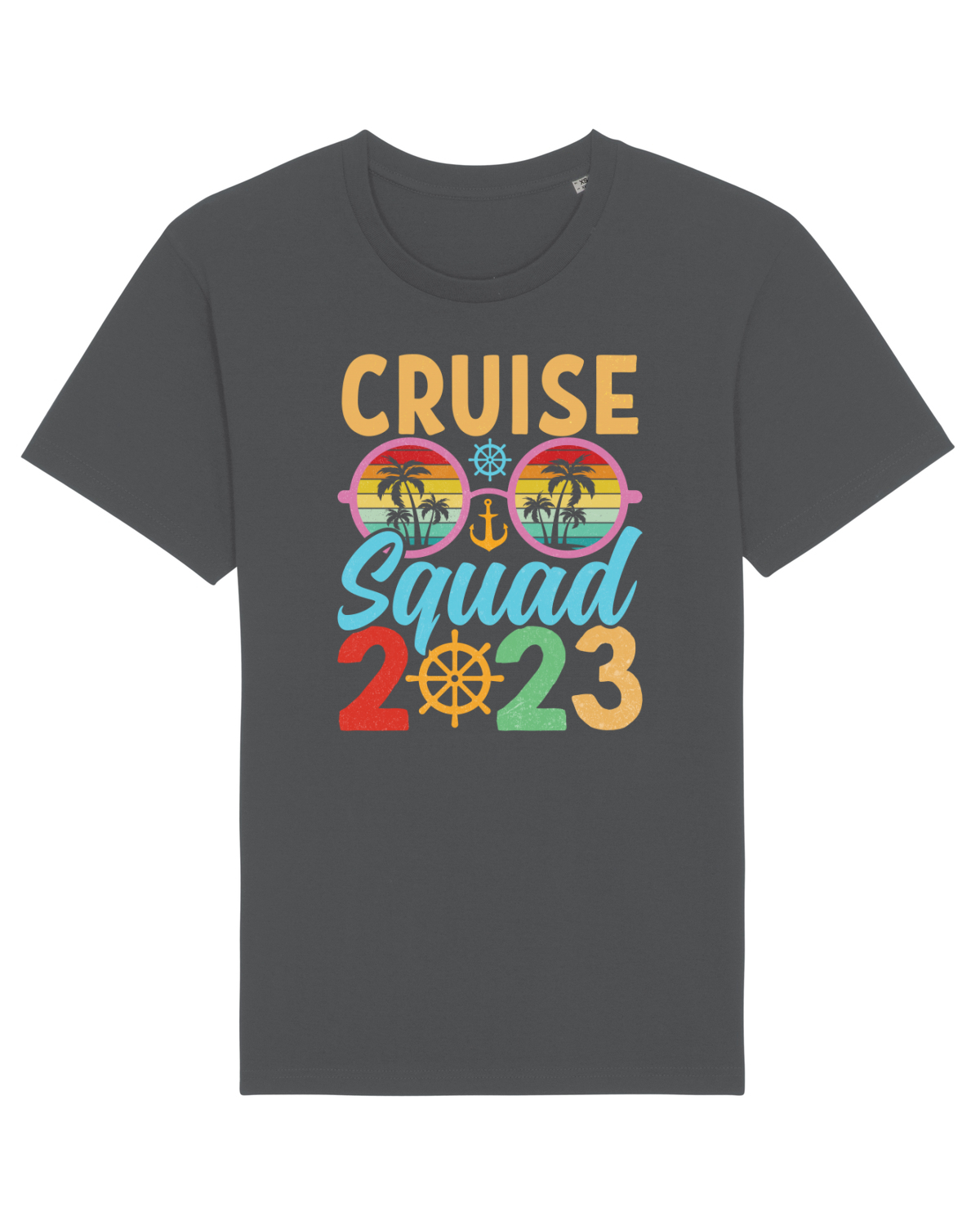 Tricou mânecă scurtă Unisex Rocker Anthracite