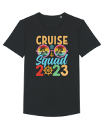 Cruise Squad 2023 Retro Colors Tricou mânecă scurtă guler larg Bărbat Skater