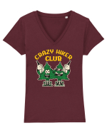Crazy Hiker Club with beers Tricou mânecă scurtă guler V Damă Evoker