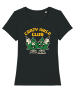 Crazy Hiker Club with beers Tricou mânecă scurtă guler larg fitted Damă Expresser