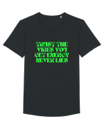 trust the vibes you get  Tricou mânecă scurtă guler larg Bărbat Skater