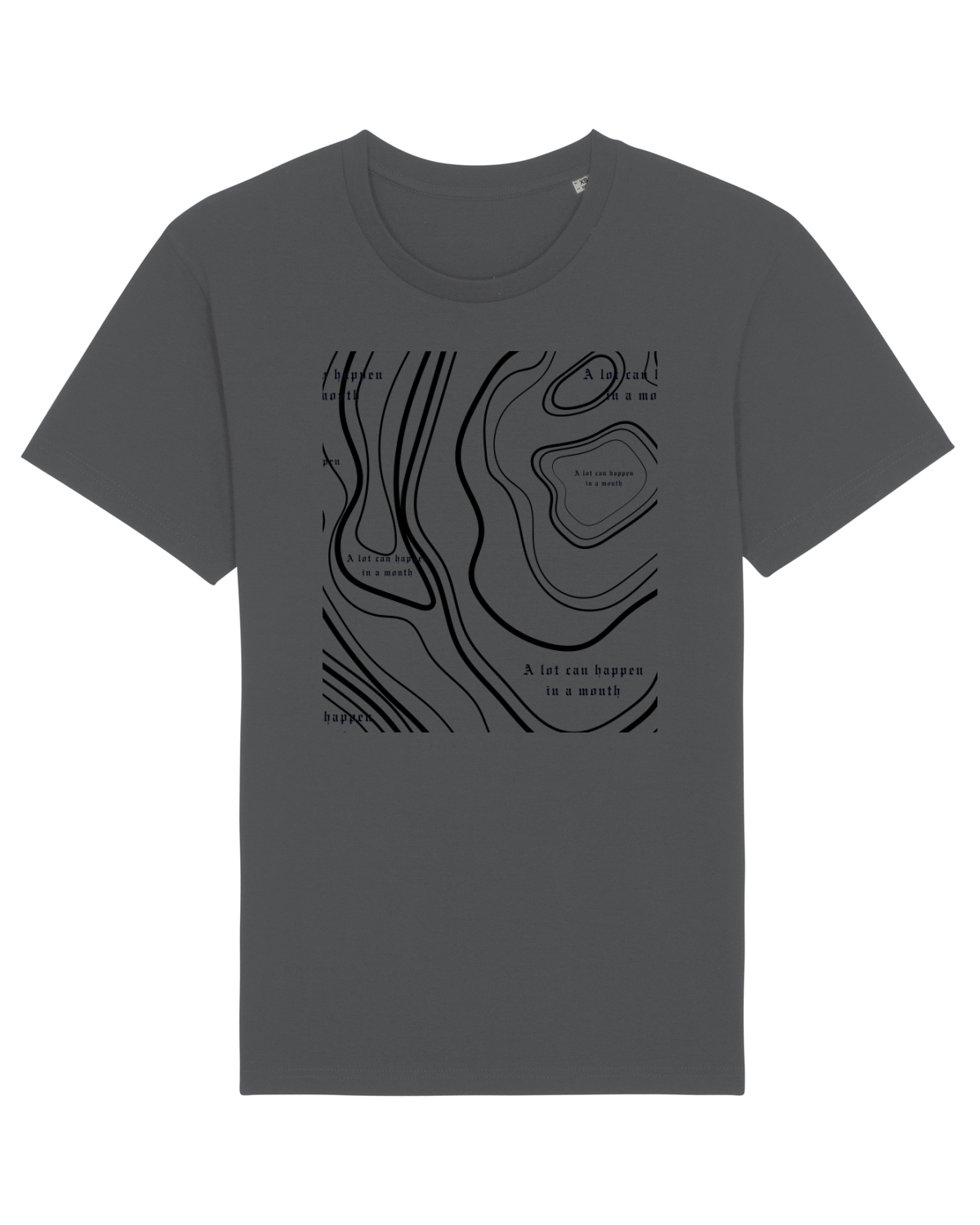 Tricou mânecă scurtă Unisex Rocker Anthracite