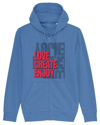 love create enjoy Bright Blue