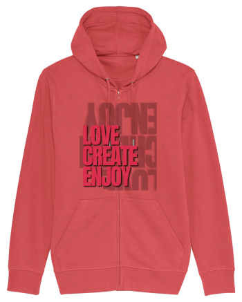 love create enjoy Carmine Red