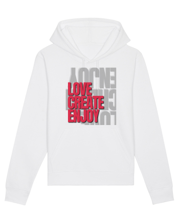 love create enjoy White