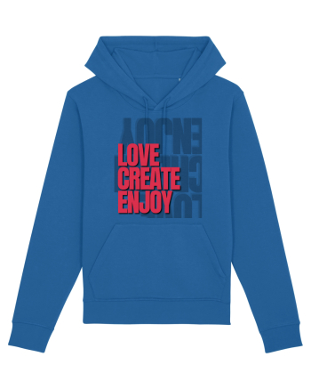love create enjoy Royal Blue