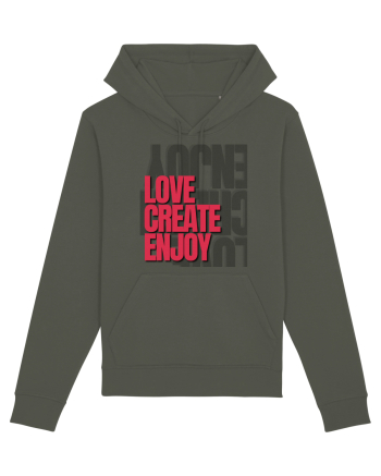 love create enjoy Khaki
