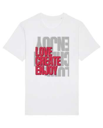 love create enjoy White