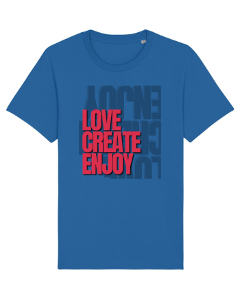love create enjoy Royal Blue