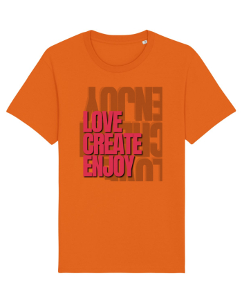 love create enjoy Bright Orange