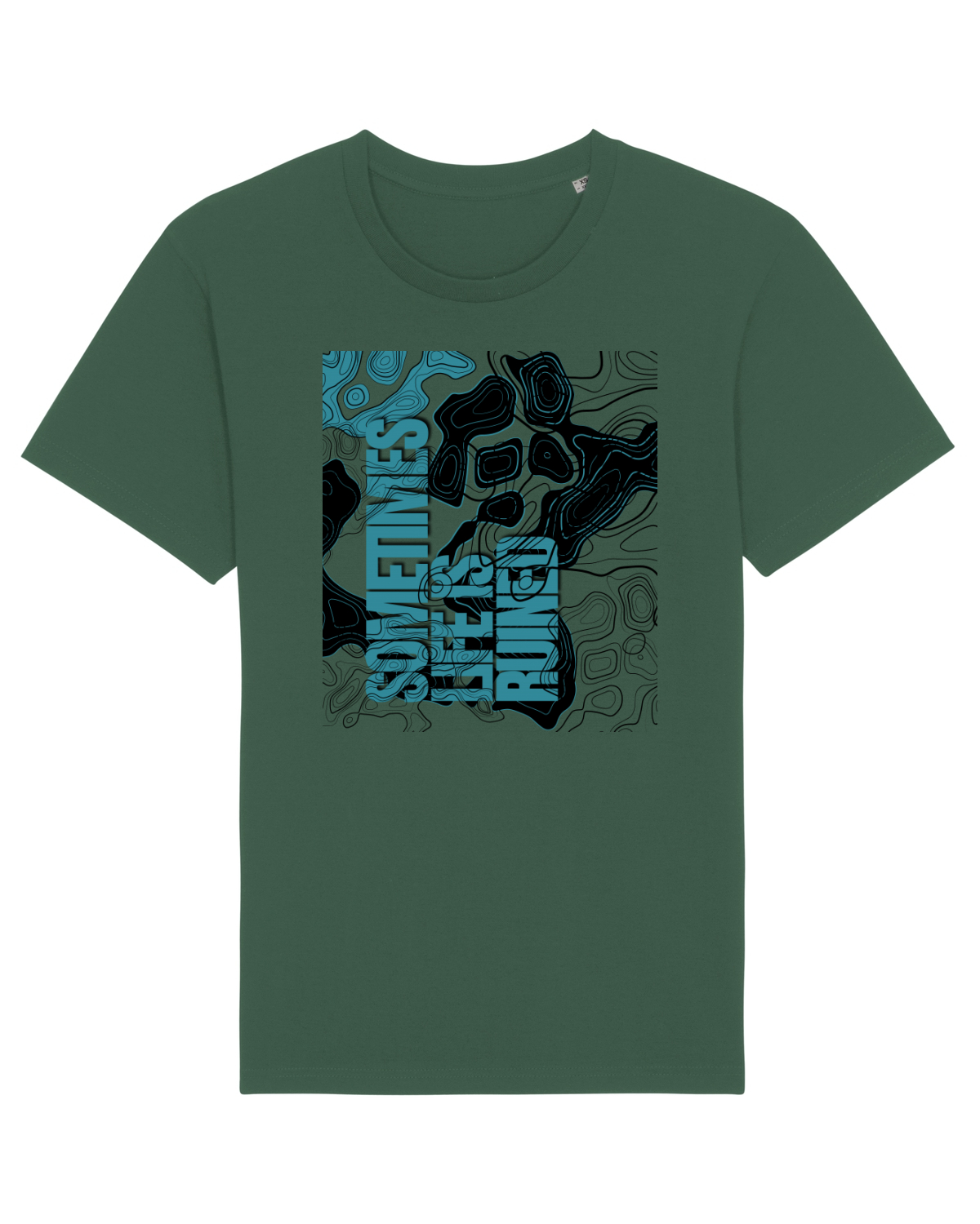 Tricou mânecă scurtă Unisex Rocker Bottle Green