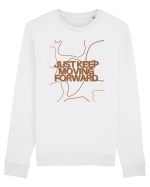 just keep moving forward Bluză mânecă lungă Unisex Rise