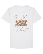 just keep moving forward Tricou mânecă scurtă guler larg Bărbat Skater