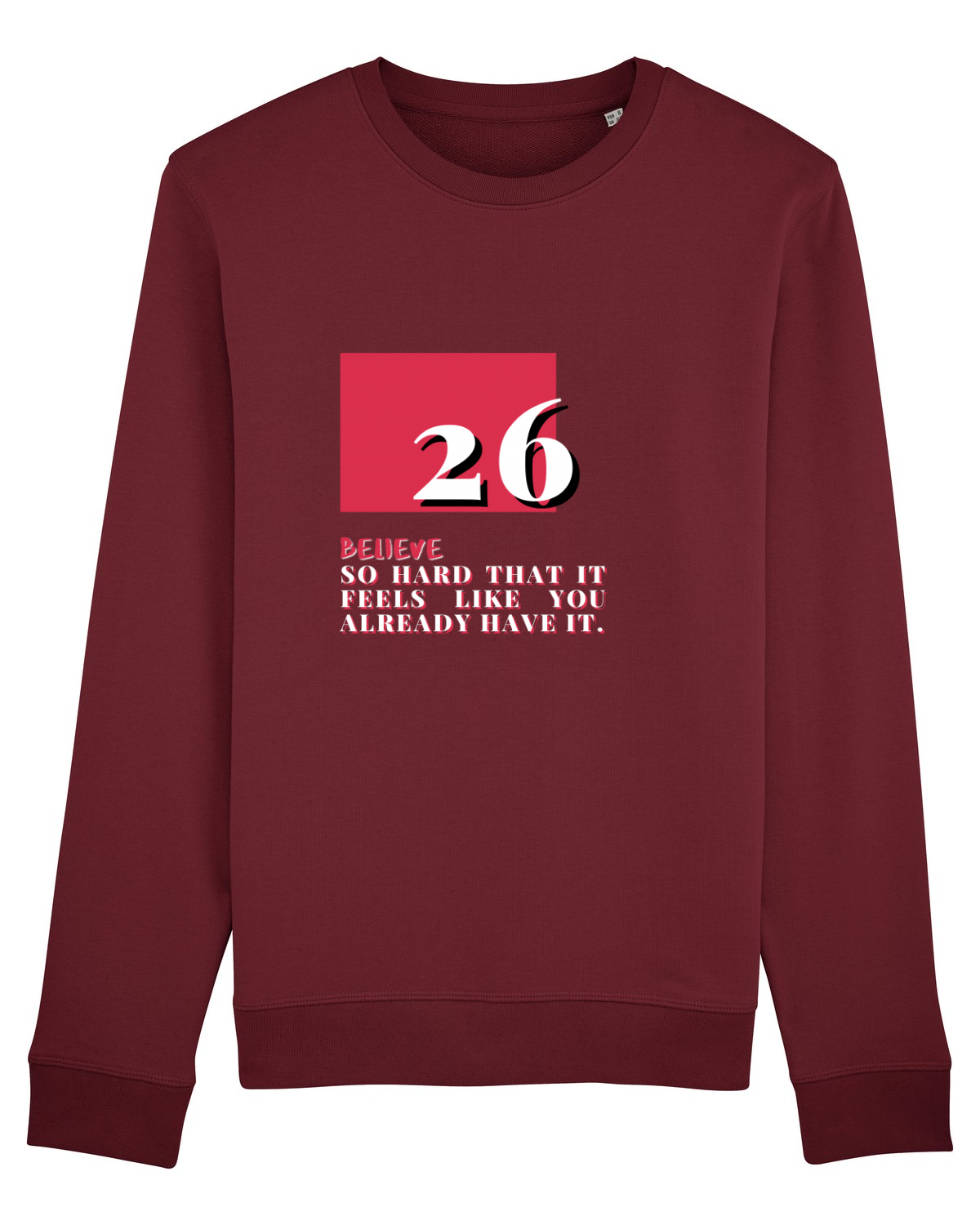 Bluză mânecă lungă Unisex Rise Burgundy