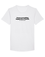i know everything happen for a reason... Tricou mânecă scurtă guler larg Bărbat Skater