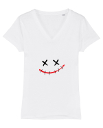 Sad smile Tricou mânecă scurtă guler V Damă Evoker