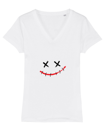 Sad smile White
