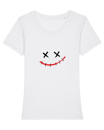 Sad smile White