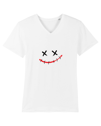 Sad smile White